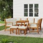 Gartenspeiseset mit 9 massiven Akazienholzstühlen und Kissen von , Gartensets - Ref: Foro24-3154976, Preis: 847,34 €, Rabatt: %