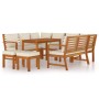 Garden dining set with cushions, 9 pieces, solid acacia wood. by , Garden sets - Ref: Foro24-3154976, Price: 847,34 €, Discou...