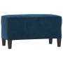 Banco de terciopelo azul 70x35x41 cm de , Bancos - Ref: Foro24-349406, Precio: 56,65 €, Descuento: %