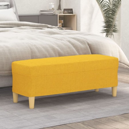 Banco de tela amarillo 100x35x41 cm de , Bancos - Ref: Foro24-349380, Precio: 60,02 €, Descuento: %