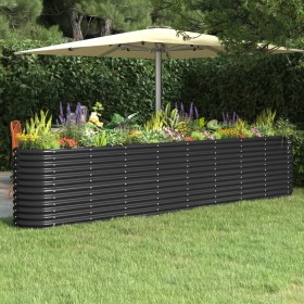 Planter raised bed in anthracite powder-coated steel, 332x40x68 cm by , Pots and planters - Ref: Foro24-318911, Price: 141,49...