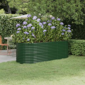 Steel planter with green powder coating, 224x80x68 cm. by , Pots and planters - Ref: Foro24-318953, Price: 97,59 €, Discount: %