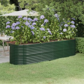 Steel powder-coated green planter bed 296x80x68 cm by , Pots and planters - Ref: Foro24-318958, Price: 96,58 €, Discount: %