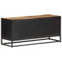 Mueble para TV madera mango rugosa y caña natural 90x30x40 cm de vidaXL, Muebles TV - Ref: Foro24-323144, Precio: 148,58 €, D...