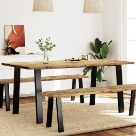 Mesa de comedor madera maciza de acacia 150x90x75 cm de , Mesas de cocina y de comedor - Ref: Foro24-353298, Precio: 260,99 €...