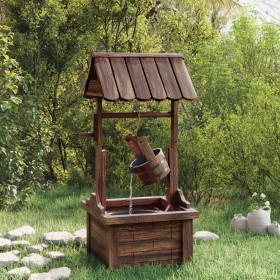 Wishing well fountain with fir wood pump 57x50x112 cm by , Fountains and waterfalls - Ref: Foro24-363337, Price: 159,32 €, Di...