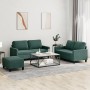 Dreiteiliges Sofaset mit dunkelgrünen Samtkissen. von , Sofas - Ref: Foro24-3201508, Preis: 515,46 €, Rabatt: %