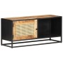 Mueble para TV madera mango rugosa y caña natural 90x30x40 cm de vidaXL, Muebles TV - Ref: Foro24-323144, Precio: 148,58 €, D...