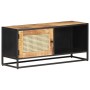 Mueble para TV madera mango rugosa y caña natural 90x30x40 cm de vidaXL, Muebles TV - Ref: Foro24-323144, Precio: 148,58 €, D...