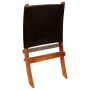 Silla de relax plegable de cuero auténtico negro de , Taburetes y sillas plegables - Ref: Foro24-246364, Precio: 179,23 €, De...