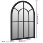 Black iron garden mirror for outdoor use 60x45 cm by , Mirrors - Ref: Foro24-318346, Price: 96,01 €, Discount: %