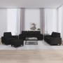 4-piece black fabric sofa set by , Sofas - Ref: Foro24-3201878, Price: 855,30 €, Discount: %