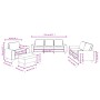 Viersitzer-Sofa-Set aus schwarzem Stoff von , Sofas - Ref: Foro24-3201878, Preis: 855,30 €, Rabatt: %