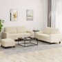 Dreiteiliges Sofaset in Cremefarben aus Stoff. von , Sofas - Ref: Foro24-3201892, Preis: 570,37 €, Rabatt: %