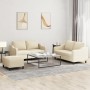 3-piece sofa set with cream fabric cushions by , Sofas - Ref: Foro24-3201812, Price: 532,34 €, Discount: %