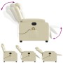 Sillón de masaje reclinable eléctrico cuero sintético crema de , Sillones - Ref: Foro24-3205036, Precio: 286,93 €, Descuento: %