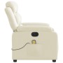 Reclining electric massage armchair in cream synthetic leather by , Armchairs - Ref: Foro24-3205036, Price: 286,93 €, Discoun...