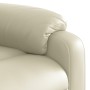 Sillón de masaje reclinable eléctrico cuero sintético crema de , Sillones - Ref: Foro24-3205036, Precio: 286,93 €, Descuento: %