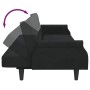 Sofá cama de 2 plazas con almohadas y taburete terciopelo negro de , Sofás - Ref: Foro24-3216222, Precio: 324,33 €, Descuento: %