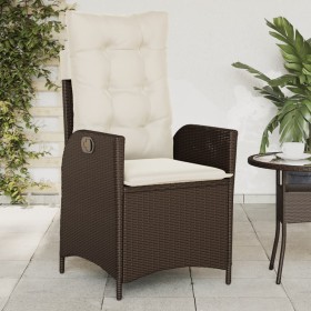 Garten-Liegesessel mit braunen Kunststoff-Rattan-Kissen. von , Gartenstühle - Ref: Foro24-365258, Preis: 132,75 €, Rabatt: %