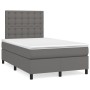 Cama box spring con colchón LED cuero sintético gris 120x190 cm de , Camas y somieres - Ref: Foro24-3270297, Precio: 433,23 €...