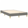 Boxspringbett mit Matratze und LED-Beleuchtung, dunkelbrauner Stoff, 120x190 cm. von , Betten und Lattenroste - Ref: Foro24-3...