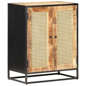 Rough mango wood sideboard natural cane 60x35x75 cm by vidaXL, Sideboards - Ref: Foro24-323141, Price: 277,99 €, Discount: %