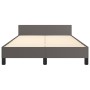 Estructura cama con cabecero cuero sintético gris 120x190 cm de , Camas y somieres - Ref: Foro24-3270564, Precio: 176,36 €, D...