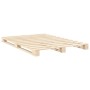 Solid pine wood bed frame with headboard 140x200 cm by , Beds and slatted bases - Ref: Foro24-3281570, Price: 199,09 €, Disco...