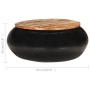 Black recycled solid wood coffee table 68x68x30 cm by vidaXL, Coffee table - Ref: Foro24-323532, Price: 113,49 €, Discount: %