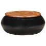 Black recycled solid wood coffee table 68x68x30 cm by vidaXL, Coffee table - Ref: Foro24-323532, Price: 113,49 €, Discount: %