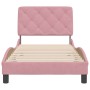 Estructura de cama con cabecero de terciopelo rosa 90x200 cm de , Camas y somieres - Ref: Foro24-3207904, Precio: 216,11 €, D...