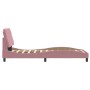 Estructura de cama con cabecero de terciopelo rosa 90x200 cm de , Camas y somieres - Ref: Foro24-3207904, Precio: 216,11 €, D...