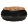 Black recycled solid wood coffee table 68x68x30 cm by vidaXL, Coffee table - Ref: Foro24-323532, Price: 113,49 €, Discount: %