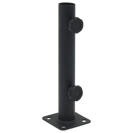 Umbrella base for mast with Ø32/34/38 mm matte black steel. by , Umbrella bases - Ref: Foro24-4003371, Price: 25,42 €, Discou...