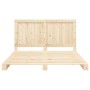 Solid pine wood bed frame with headboard 200x200cm by , Beds and slatted bases - Ref: Foro24-3281537, Price: 224,43 €, Discou...