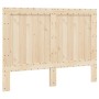 Solid pine wood bed frame with headboard 140x200 cm by , Beds and slatted bases - Ref: Foro24-3281540, Price: 210,24 €, Disco...