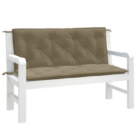 Gartenbankkissen 2 Stück taupe melange grauer Stoff 120x50x7 cm von , Kissen für Stühle und Sofas - Ref: Foro24-4002605, Prei...