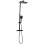 Double shower head set with mixer and black brass hose by , shower heads - Ref: Foro24-4013454, Price: 174,46 €, Discount: %