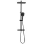 Double shower head set with mixer and black brass hose by , shower heads - Ref: Foro24-4013454, Price: 174,46 €, Discount: %