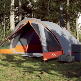 Waterproof gray and orange 4-person tent by , tents - Ref: Foro24-94715, Price: 123,99 €, Discount: %