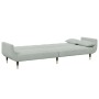 Sofá cama de 2 plazas con taburete terciopelo gris claro de , Sofás - Ref: Foro24-3258151, Precio: 381,09 €, Descuento: %