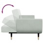 Sofá cama de 2 plazas con taburete terciopelo gris claro de , Sofás - Ref: Foro24-3258151, Precio: 381,09 €, Descuento: %