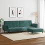 2-Sitzer-Schlafsofa mit dunkelgrünem Samthocker von , Sofas - Ref: Foro24-3258153, Preis: 387,05 €, Rabatt: %