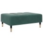 Sofá cama de 2 plazas con taburete terciopelo verde oscuro de , Sofás - Ref: Foro24-3258153, Precio: 387,05 €, Descuento: %