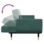 Sofá cama de 2 plazas con taburete terciopelo verde oscuro de , Sofás - Ref: Foro24-3258153, Precio: 387,05 €, Descuento: %