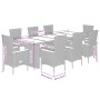 Set comedor jardín 9 pzas y cojines ratán sintético gris de , Conjuntos de jardín - Ref: Foro24-3277544, Precio: 854,03 €, De...