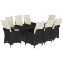 9-piece garden dining set with black synthetic rattan cushions by , Garden sets - Ref: Foro24-3276701, Price: 1,00 €, Discoun...