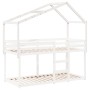 Techo de cama infantil madera maciza blanco 213x95,5x144,5 cm de , Accesorios para camas y somieres - Ref: Foro24-846935, Pre...