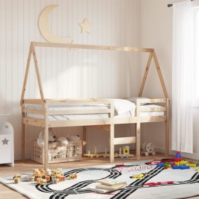 Solid pine wood children's bed canopy 209x85.5x88 cm by , Accessories for beds and slatted bases - Ref: Foro24-846949, Price:...